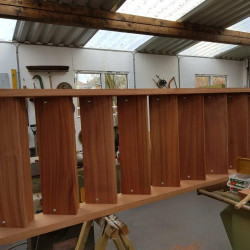 Sapelle exterior stair case.